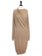 Nutmeg beige wool and alpaca knitted dress Retail price €1000 Size S