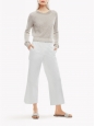 SPRINZA Ivory white crepe cropped pants Retail price €260 Size 34