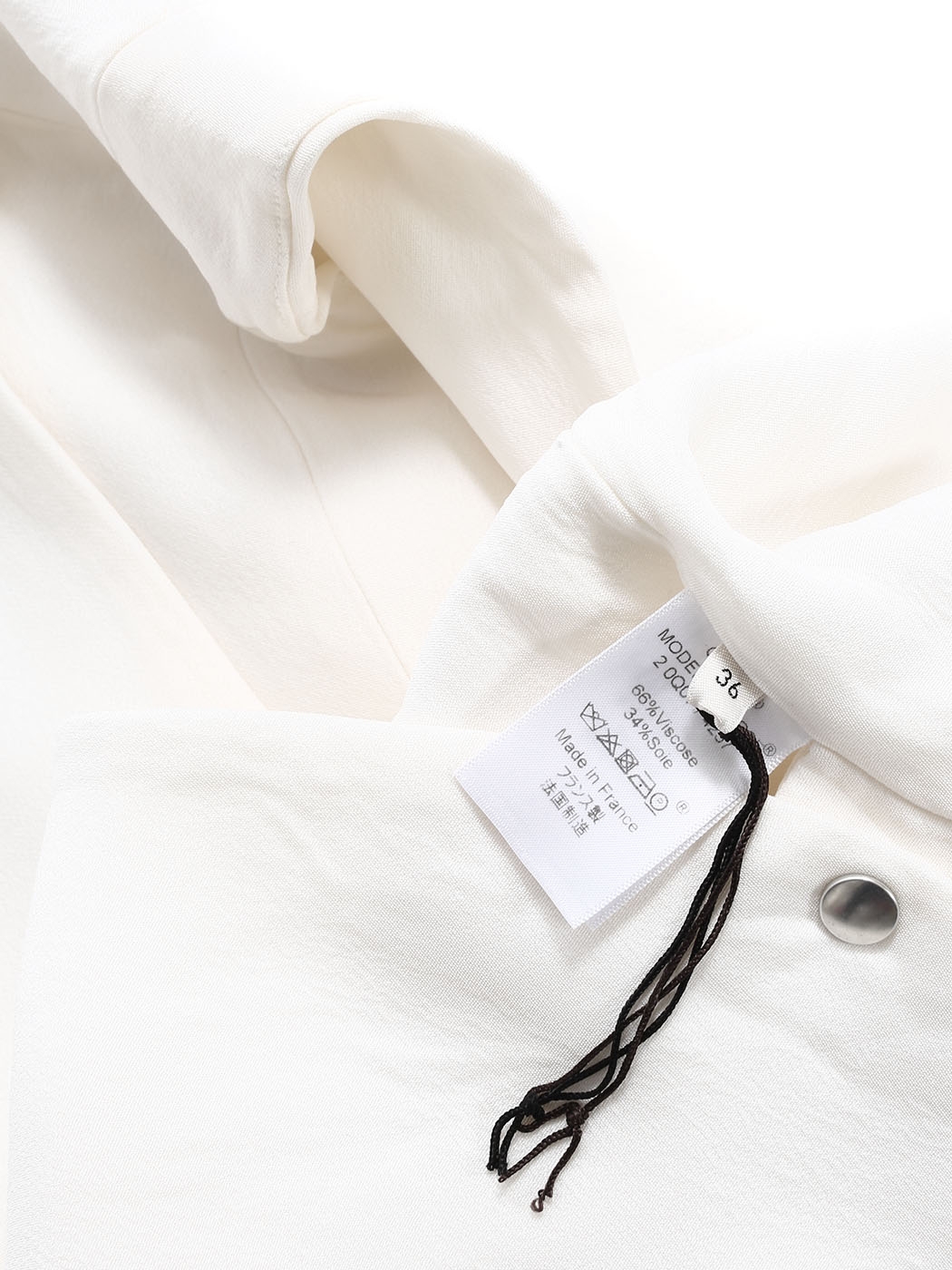 Louise Paris - CELINE Cream white silk blend crepe sleeveless draped ...