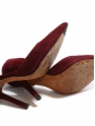 Stiletto heel pointed toe burgundy red suede pumps Retail price $600 Size 37