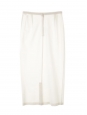High waist white strech midi skirt Retail price €400 Size XS