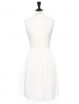 High waist midi length white silk draped skirt Retail price €900 Size 36