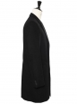 MIGOR Men's black cashmere wool long coat Retail price €750 Size 48 (M)