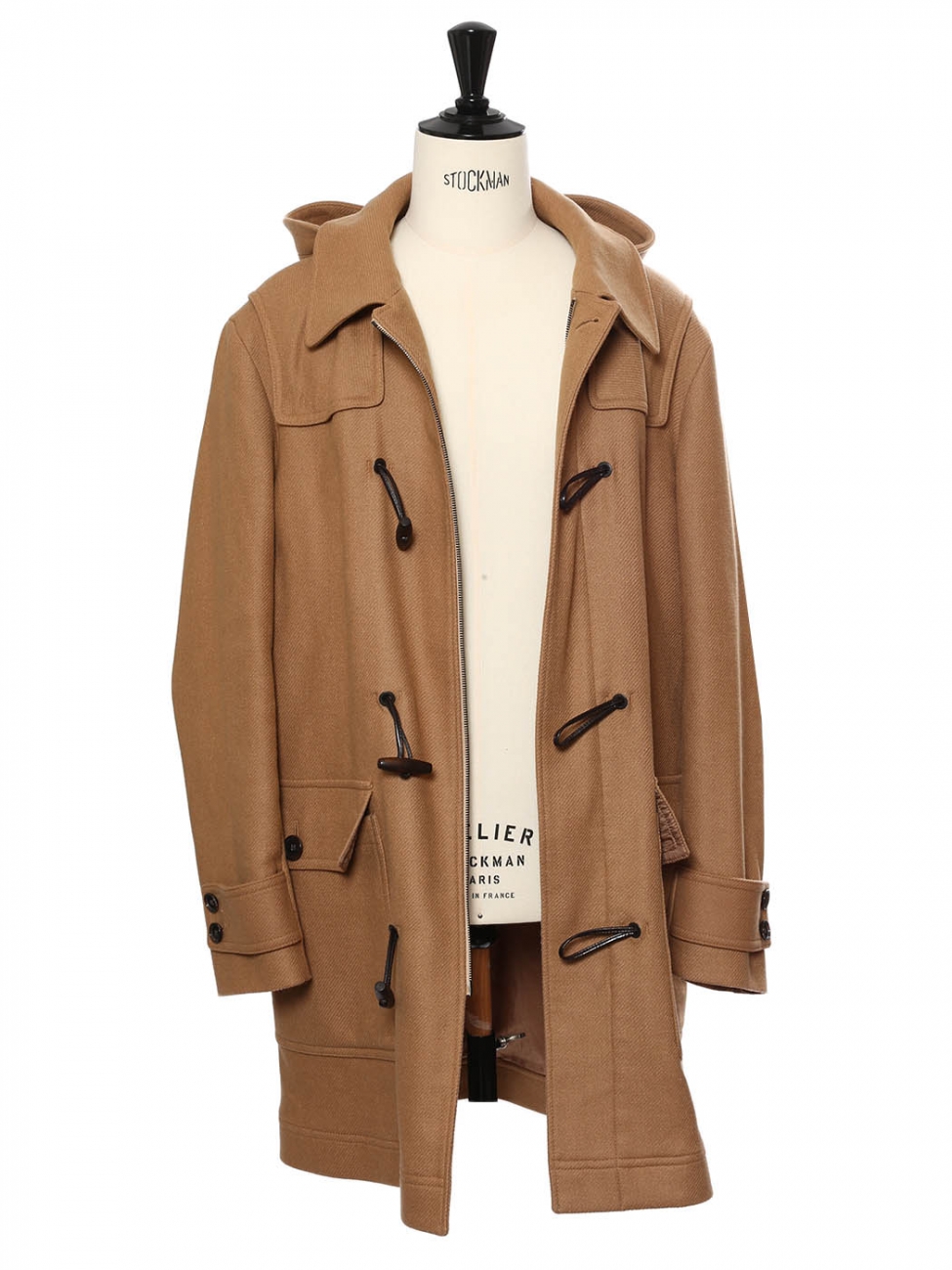 Boutique BOSS Tan brown wool hooded duffle coat Retail price €400 