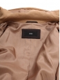 Tan brown wool hooded duffle coat Retail price €400 Size 40