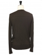 Dark green wool V neckline men's sweater Retail price €140 Size M