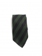 Dark green and navy blue silk tie