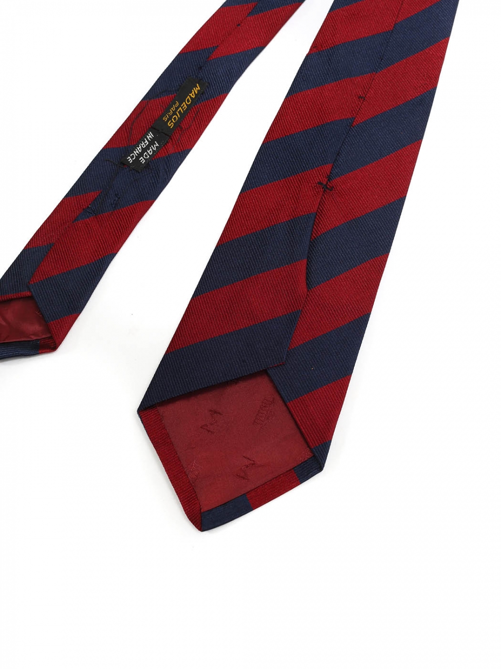 Boutique VINTAGE Navy blue and red striped silk tie