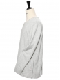 Light grey round neck men's cotton sweater Retail price €230 Size M