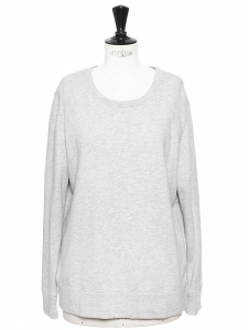Sweatshirt en coton gris chiné clair Px boutique 230€ Taille 38