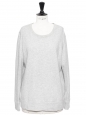 Sweatshirt en coton gris clair chiné Prix boutique 230€ Taille 38