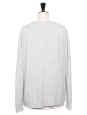 Heather light grey cotton sweater Retail price €230 Size 38