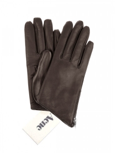 CELA dark brown leather gloves with wool lining Retail price $330 Size 7