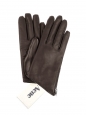 CELA dark brown leather gloves with wool lining Retail price $330 Size 7