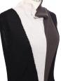 Mid-length sleeveless black and grey angora and wool knitted dress Retail price €450 Size S