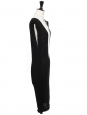 Robe mi-longue sans manche en alpaga et laine noire, gris et blanc Prix boutique 450€ Taille 36