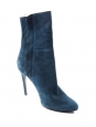 Pointy toe high stiletto heel teal blue suede leather boots Retail price €950 Size 39.5