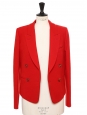 Veste blazer en laine épaisse rouge cardinal Prix boutique 1150€ Taille 38