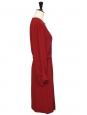 Robe manches longues légère rouge carmin Px boutique 695€ Taille 36