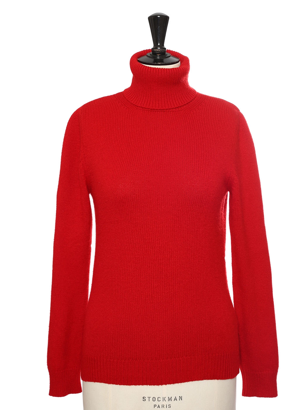 Louise Paris - CELINE Bright red cashmere wool turtleneck sweater ...
