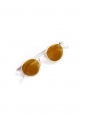 HERI Crystal clear frame sunglasses with gold yellow mirror lenses Retail price €350 NEW