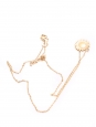 Gold plated daisy flower pendant necklace with gold chain