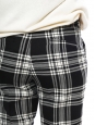 Black and white plaid print pure new wool pants Retail price €260 Size S