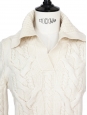 BALENCIAGA Pull en laine torsadée écrue Px boutique environ 950€ Taille 38