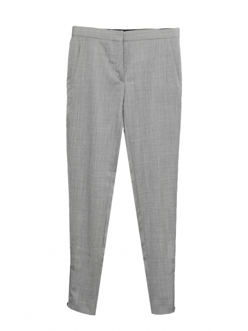 Heather grey wool slim fit pants Retail price $560 Size 38