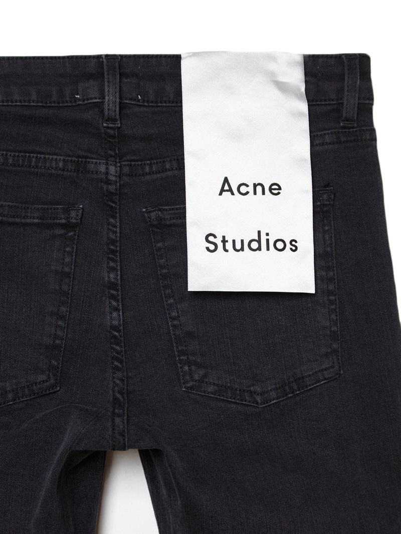 Boutique ACNE STUDIOS " Skin 5 Pocket Used Black " mid-rise skinny dark grey jeans Retail price $220 30/34