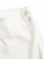 Pantalon fluide large et cropped en crêpe blanc ivoire Taille 38