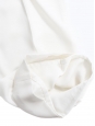 Pantalon fluide large et cropped en crêpe blanc ivoire Taille 38