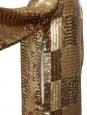 Robe de cocktail manches courtes brodée de sequins dorés Prix boutique 1400€ Taille S