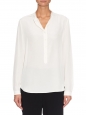 EVA ivory white silk crepe de chine long sleeve blouse Retail price €525 Size 34
