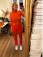 Bright red slim fit tailored pants Retail price €229 Size XS
