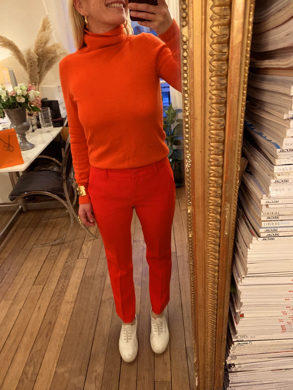 Victoria Beckham SKINNY TROUSER  Trousers  bright redred  Zalandocouk
