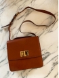 Tan brown leather cross body LOUISE bag NEW Retail price €1450