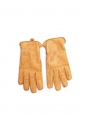 HELSTONS motorbike camel yellow leather gloves Size 9