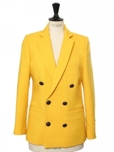 Double breasted bright yellow blazer jacket Retail price €630 Size 36/38