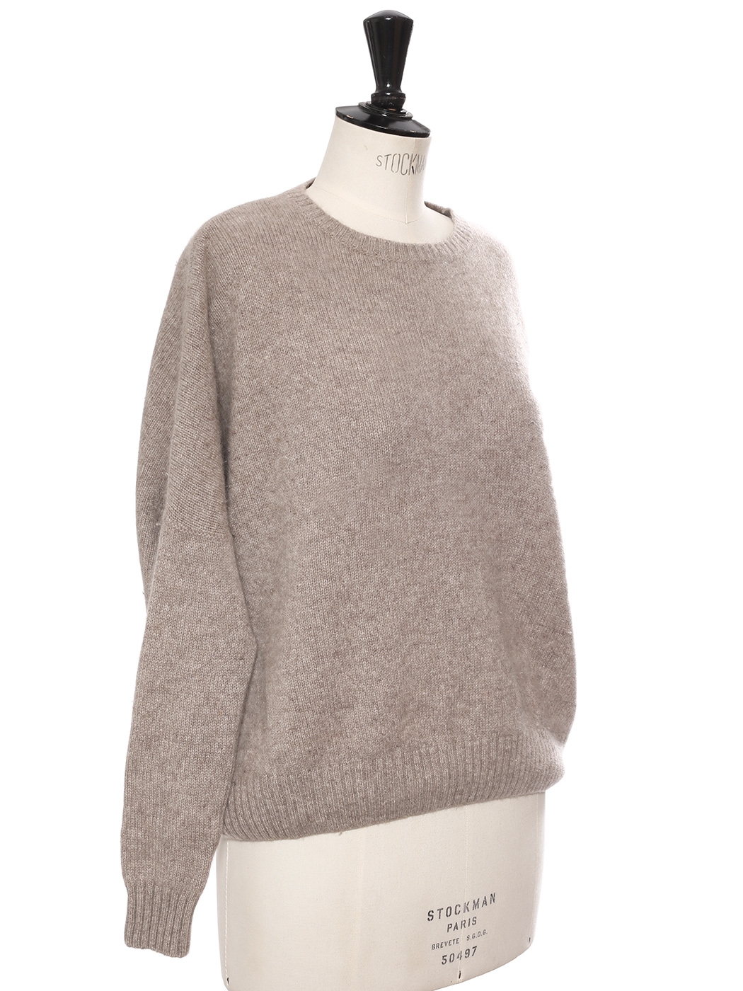 Louise Paris - KUJTEN Round neckline beige cashmere sweater Retail ...