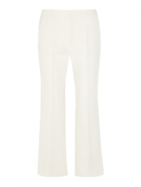 BEDFORD ivory white crepe flared pants Retail price $560 Size 38