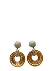 Boucles d'oreille clip anneaux et cercles en laiton doré et argenté