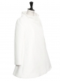 Veste manteau de printemps court en soie blanc écru Px boutique 1100€ Taille 36