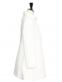 Veste manteau de printemps court en soie blanc écru Px boutique 1100€ Taille 36