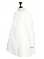 Veste manteau de printemps court en soie blanc écru Px boutique 1100€ Taille 36