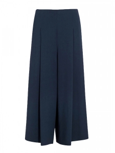 Loja cropped navy blue stretch-cady wide-leg pants Retail price €1590 Size 34