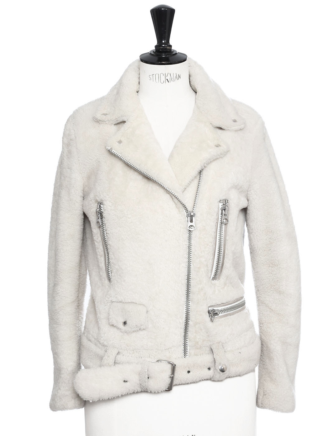 Shearling jacket Louis Vuitton White size 48 IT in Shearling