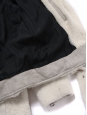 Veste biker shearling jacket MERLYN blanc ivoire Prix boutique 1900€ Taille 36/38