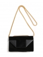 Small Black leather and suede BETTY bag with gold chain Retail price €1400