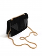 Black leather and suede BETTY bag with gold chain Retail price €1400